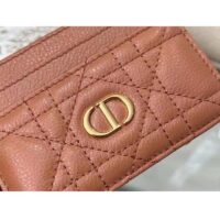 Dior Unisex CD Dior Caro Five Slot Card Holder Medium Tan Supple Cannage Calfskin (1)