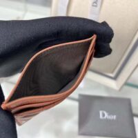 Dior Unisex CD Dior Caro Five Slot Card Holder Medium Tan Supple Cannage Calfskin (1)