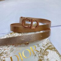 Dior Unisex CD Dior Or Saddle Belt Metallic Pink Smooth Calfskin 20 MM (1)