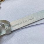 Dior Unisex CD Dior Or Saddle Belt Metallic Silver-Tone Smooth Calfskin 20 MM - Image 7