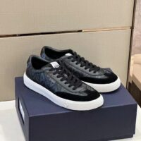 Dior Unisex Shoes B101 Sneaker Black CD Diamond Canvas Smooth Calfskin Nubuck (4)