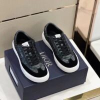 Dior Unisex Shoes B101 Sneaker Black CD Diamond Canvas Smooth Calfskin Nubuck (4)