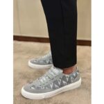 Dior Unisex Shoes B101 Sneaker Gray CD Diamond Canvas Smooth Calfskin Nubuck - Image 11