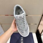 Dior Unisex Shoes B101 Sneaker Gray CD Diamond Canvas Smooth Calfskin Nubuck - Image 8