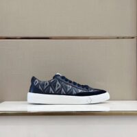 Dior Unisex Shoes B101 Sneaker Navy Blue CD Diamond Canvas Smooth Calfskin Nubuck (10)