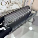 Dior Unisex Zipped Long Wallet Dior Gray CD Diamond Canvas – Image 7