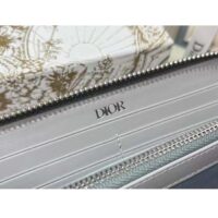 Dior Unisex Zipped Long Wallet Dior Gray CD Diamond Canvas (2)