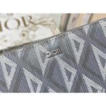 Dior Unisex Zipped Long Wallet Dior Gray CD Diamond Canvas – Image 8