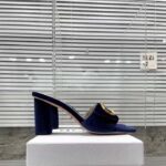 Dior Women CD C'est Dior Heeled Slide Cobalt Blue Velvet 5 CM Heel - Image 4
