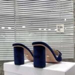 Dior Women CD C'est Dior Heeled Slide Cobalt Blue Velvet 5 CM Heel - Image 6
