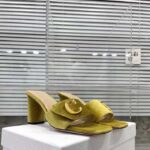 Dior Women CD C'est Dior Heeled Slide Lime Yellow Velvet 5 CM Heel - Image 2