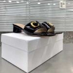 Dior Women CD C'est Dior Slide Black Patent Calfskin Metal C D Initials – Bild 5