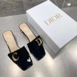 Dior Women CD C'est Dior Slide Black Patent Calfskin Metal C D Initials – Bild 4