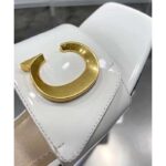Dior Women CD C'est Dior Slide White Patent Calfskin Metal C D Initials - Imagen 8