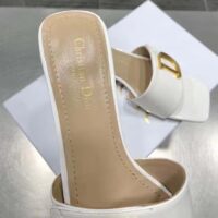 Dior Women CD C’est Dior Slide White Patent Calfskin Metal C D Initials (5)