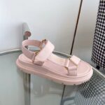 Dior Women CD D-Wave Sandal Powder Pink Lambskin Paris Signature EVA - Image 2