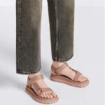 Dior Women CD D-Wave Sandal Powder Pink Lambskin Paris Signature EVA - Image 11