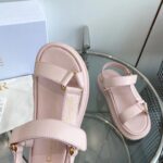 Dior Women CD D-Wave Sandal Powder Pink Lambskin Paris Signature EVA - Image 8
