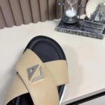 Dior Unisex CD Dior Alias Sandal Beige Grained Calfskin Black Calfskin Insole - Image 10