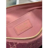 Dior Women CD Dior Dream Bag Ethereal Pink Cannage Cotton Bead Embroidery (11)