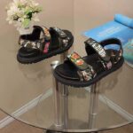 Dior Women CD Dioract Sandal Black Multicolor Technical Fabric Embroidered Petites Fleurs Motif - Image 6
