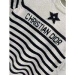 Dior Men CD Dioriviera Short Sleeved Sweater Marinière White Blue Cashmere Knit Signature - Image 5