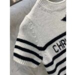 Dior Men CD Dioriviera Short Sleeved Sweater Marinière White Blue Cashmere Knit Signature - Image 6