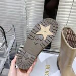 Dior Women CD Diorunion Rain Boot Beige Brown Two-Tone Rubber Dior Union Motif - Image 10