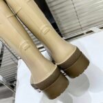 Dior Women CD Diorunion Rain Boot Beige Brown Two-Tone Rubber Dior Union Motif - Image 8