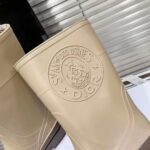 Dior Women CD Diorunion Rain Boot Beige Brown Two-Tone Rubber Dior Union Motif - Image 9