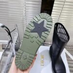Dior Women CD Diorunion Rain Boot Black Khaki Two-Tone Rubber Dior Union Motif - Image 8