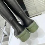 Dior Women CD Diorunion Rain Boot Black Khaki Two-Tone Rubber Dior Union Motif - Image 7
