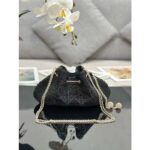 Dior Women CD Dream Bucket Bag Black Cannage Cotton Bead Embroidery - Imagen 5