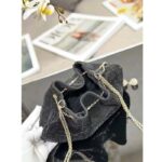 Dior Women CD Dream Bucket Bag Black Cannage Cotton Bead Embroidery - Imagen 7