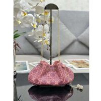 Dior Women CD Dream Bucket Bag Ethereal Pink Cannage Cotton Bead Embroidery (2)