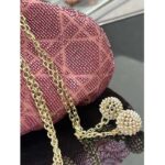 Dior Women CD Dream Bucket Bag Ethereal Pink Cannage Cotton Bead Embroidery - immagine 10