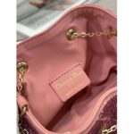 Dior Women CD Dream Bucket Bag Ethereal Pink Cannage Cotton Bead Embroidery - immagine 11