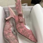 Dior Women CD J'Adior Slingback Pump Pink Gray Embroidered Cotton Toile De Jouy Sauvage - Bild 5