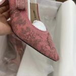 Dior Women CD J'Adior Slingback Pump Pink Gray Embroidered Cotton Toile De Jouy Sauvage - Bild 6
