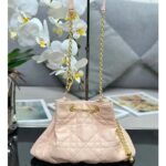 Dior Women CD Large Ammi Bag Aesthetic Beige Supple Macrocannage Lambskin – Bild 2