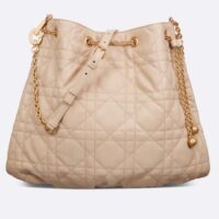 Dior Women CD Large Ammi Bag Aesthetic Beige Supple Macrocannage Lambskin (3)