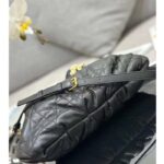 Dior Women CD Large Ammi Bag Black Supple Macrocannage Lambskin - Image 6