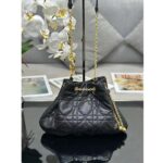 Dior Women CD Large Ammi Bag Black Supple Macrocannage Lambskin - Image 2