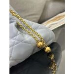 Dior Women CD Large Ammi Bag Ethereal Gray Supple Macrocannage Lambskin - Image 9