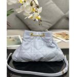 Dior Women CD Large Ammi Bag Ethereal Gray Supple Macrocannage Lambskin - Image 3