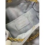 Dior Women CD Large Ammi Bag Ethereal Gray Supple Macrocannage Lambskin - Image 10