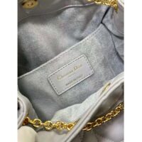 Dior Women CD Large Ammi Bag Ethereal Gray Supple Macrocannage Lambskin (1)