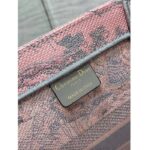 Dior Women CD Medium Book Tote Pink Gray Toile De Jouy Sauvage Embroidery – Image 10