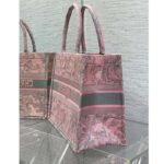 Dior Women CD Medium Book Tote Pink Gray Toile De Jouy Sauvage Embroidery – Image 4