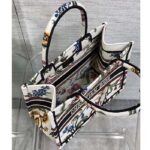 Dior Women CD Medium Book Tote White Multicolor Dior Petites Fleurs Embroidery - immagine 6